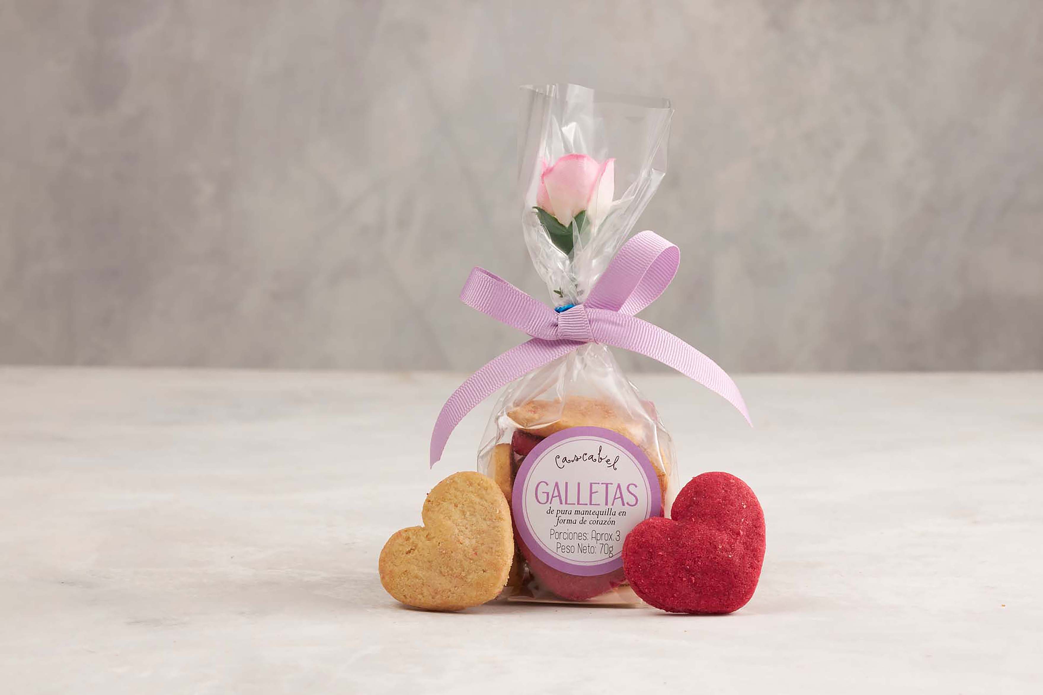 Galletas Corazón con Flor