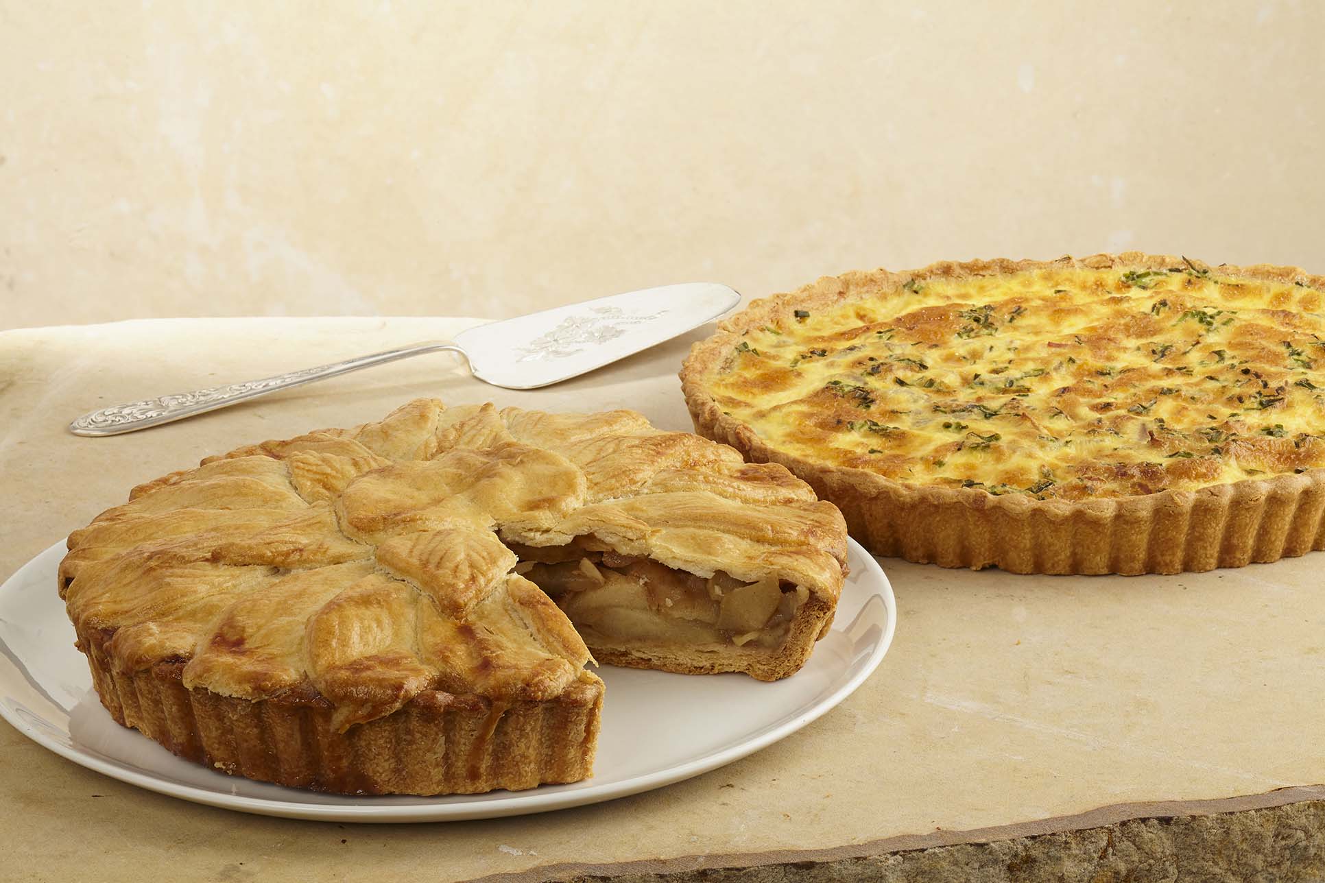 Quiche y Pie de Manzana