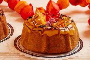 Ponqué Naranja y Amapola Halloween
